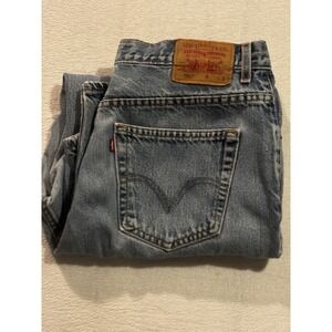 VTG Levis 550 Jeans Womens 18 S Blue Denim Light Wash Relaxed Fit Tapered Leg